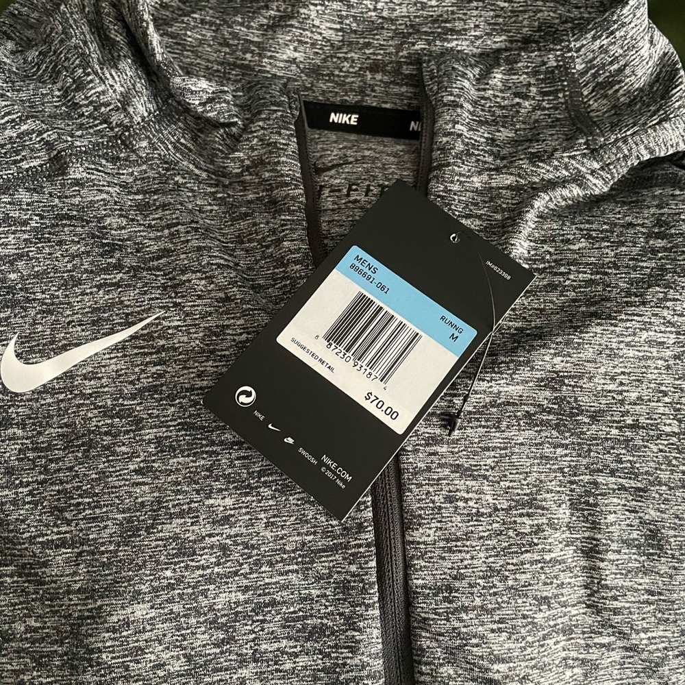 Nike Gray 1/4 Zip Element Dri Fit.  New with tags.